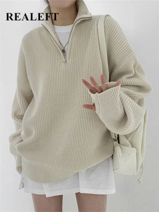 OVERSIZED ZIPPER PULLOVER